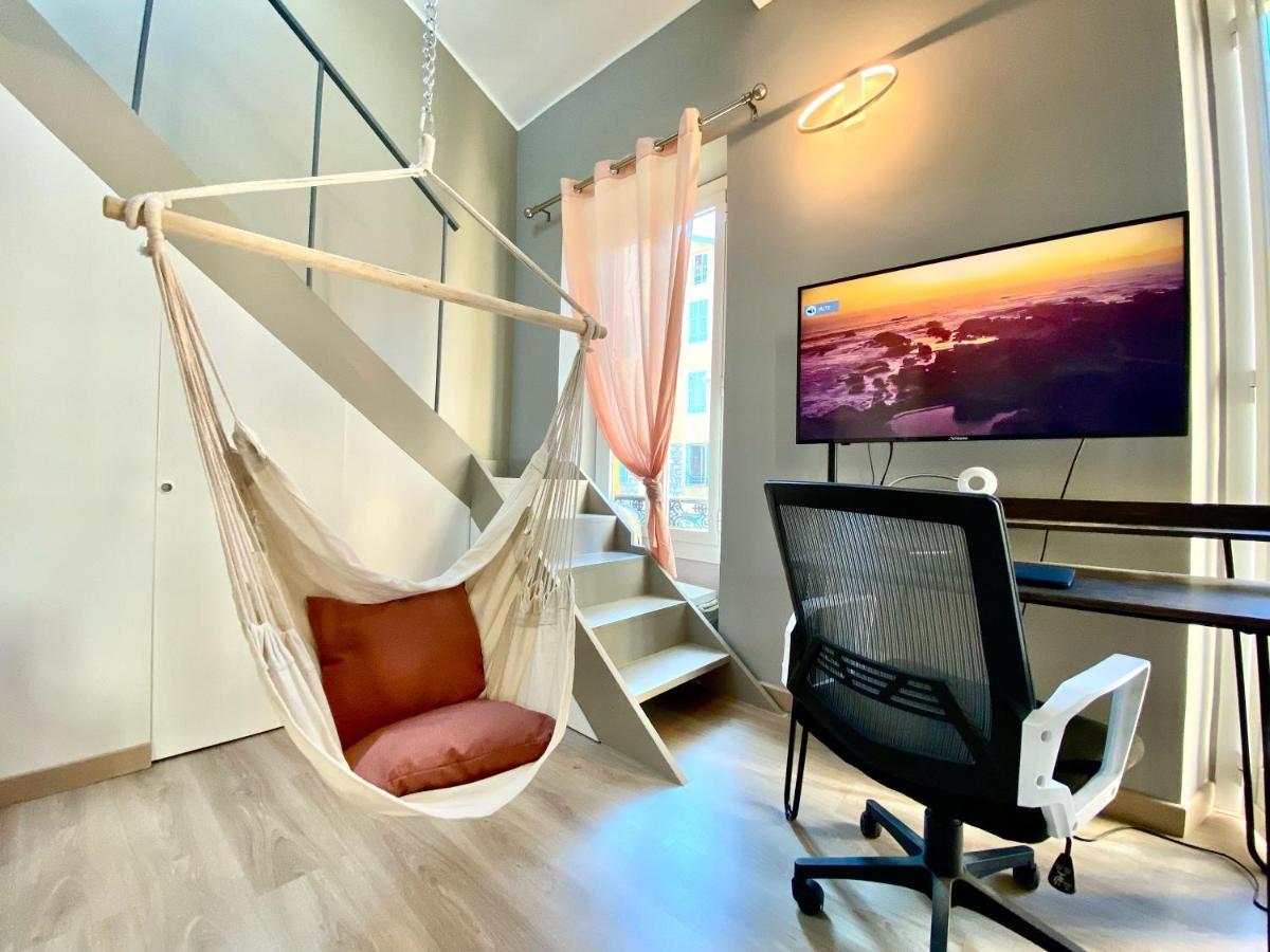 Lovely & Sunny Loft Heart Of Nice With A/C! Eksteriør billede